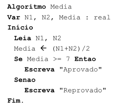 Exemplo de algoritmo